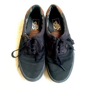 Vans Black w/ Leather details
